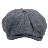 Miesten Herringbone Newsboy Classic -lippalakki - Harmaa