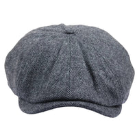 Miesten Herringbone Newsboy Classic -lippalakki - Harmaa