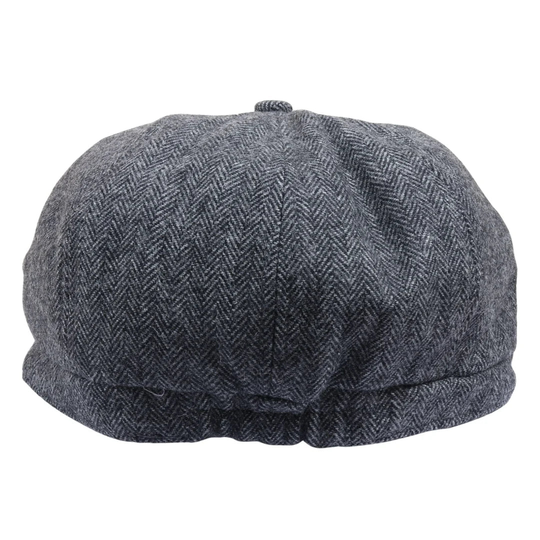 Miesten Herringbone Newsboy Classic -lippalakki - Harmaa