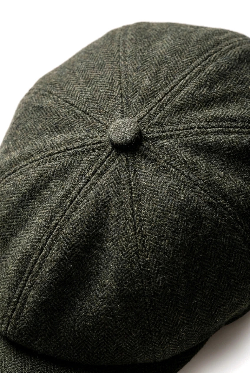 Miesten Herringbone Newsboy Classic -lippalakki - Oliivi