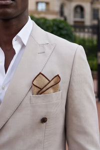 Miesten khaki tweed-taskuliina