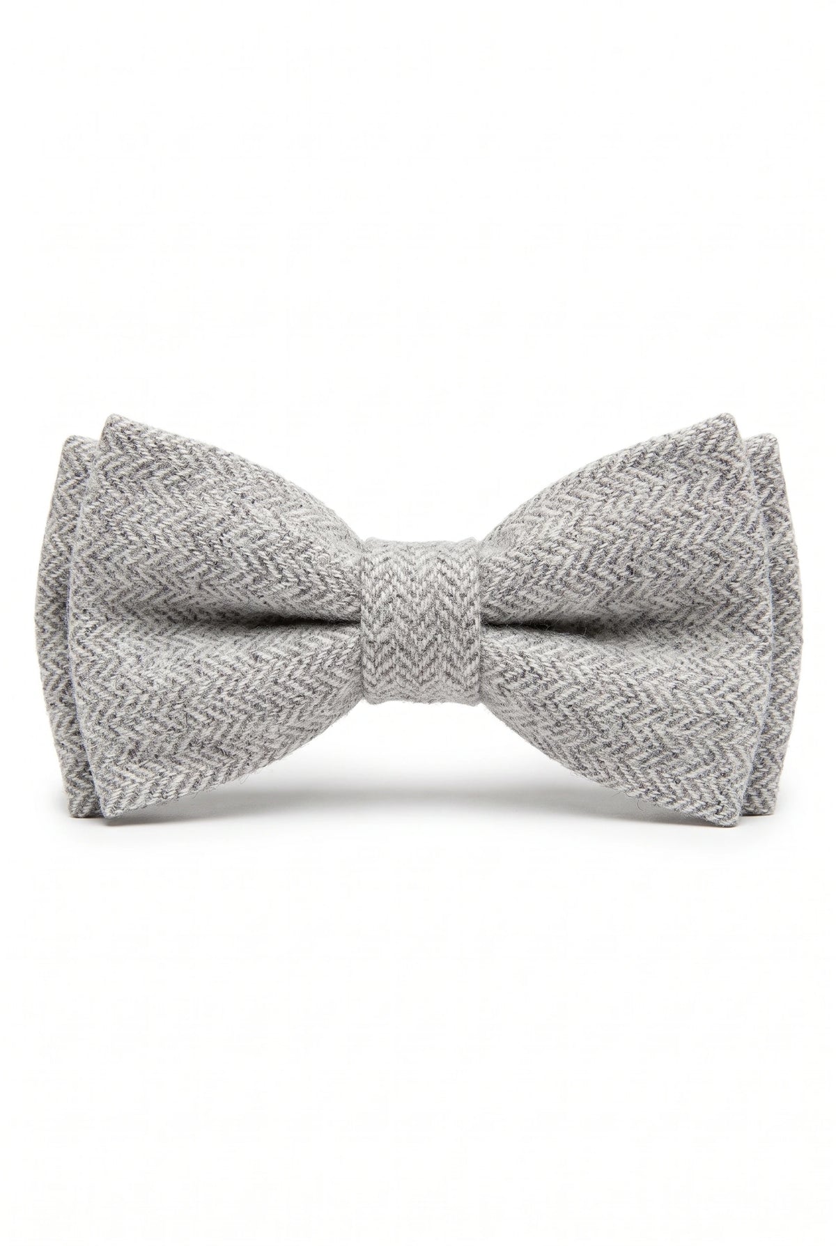 Miesten vaaleanharmaa tweed-rusetti