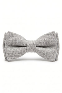 Miesten vaaleanharmaa tweed-rusetti