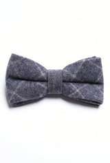 Miesten laivastonsininen tweed-rusetti