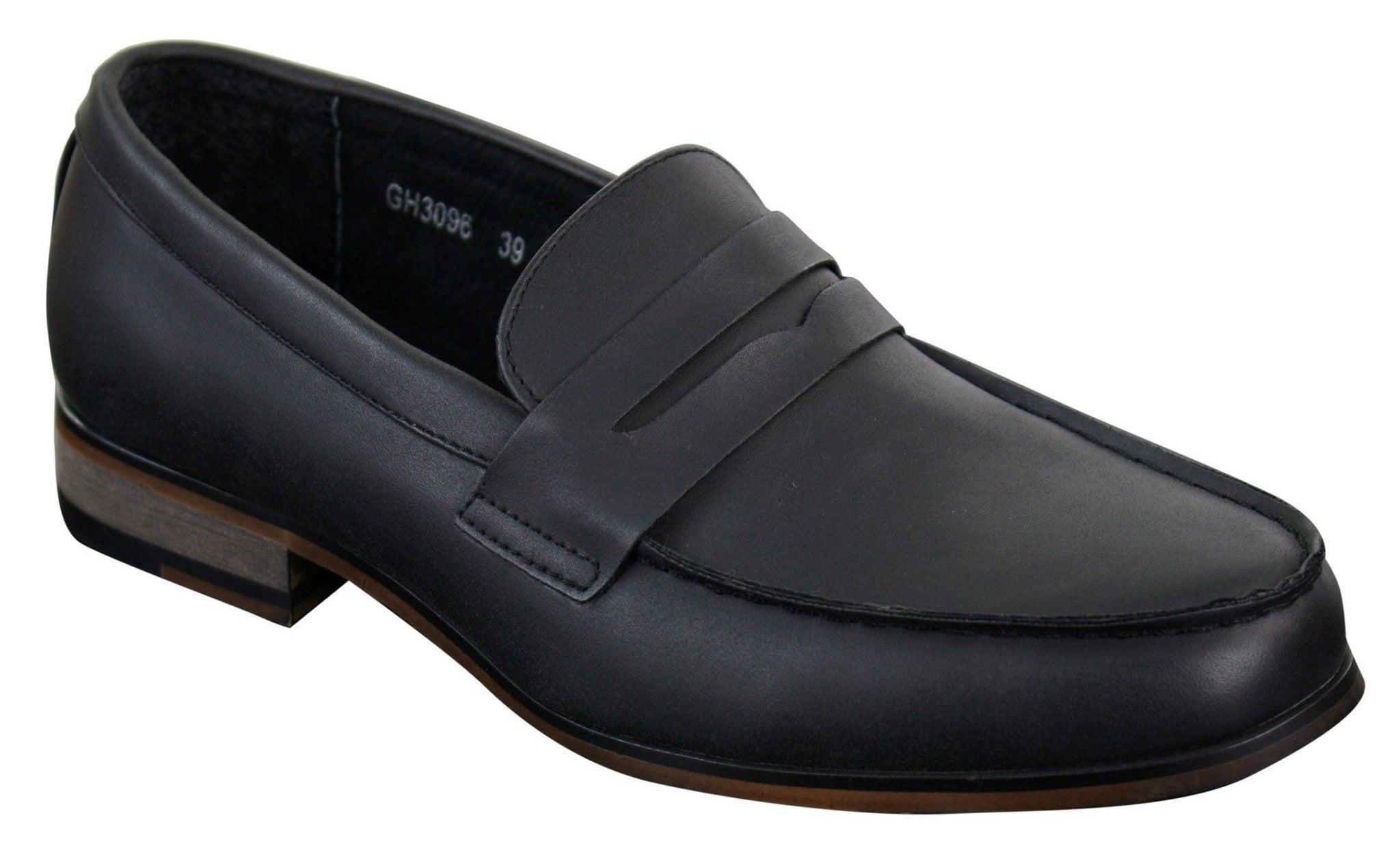 Miesten nupukkinahkaiset slip-on-loaferit mokkasiinit kengät vintage retro klassikko