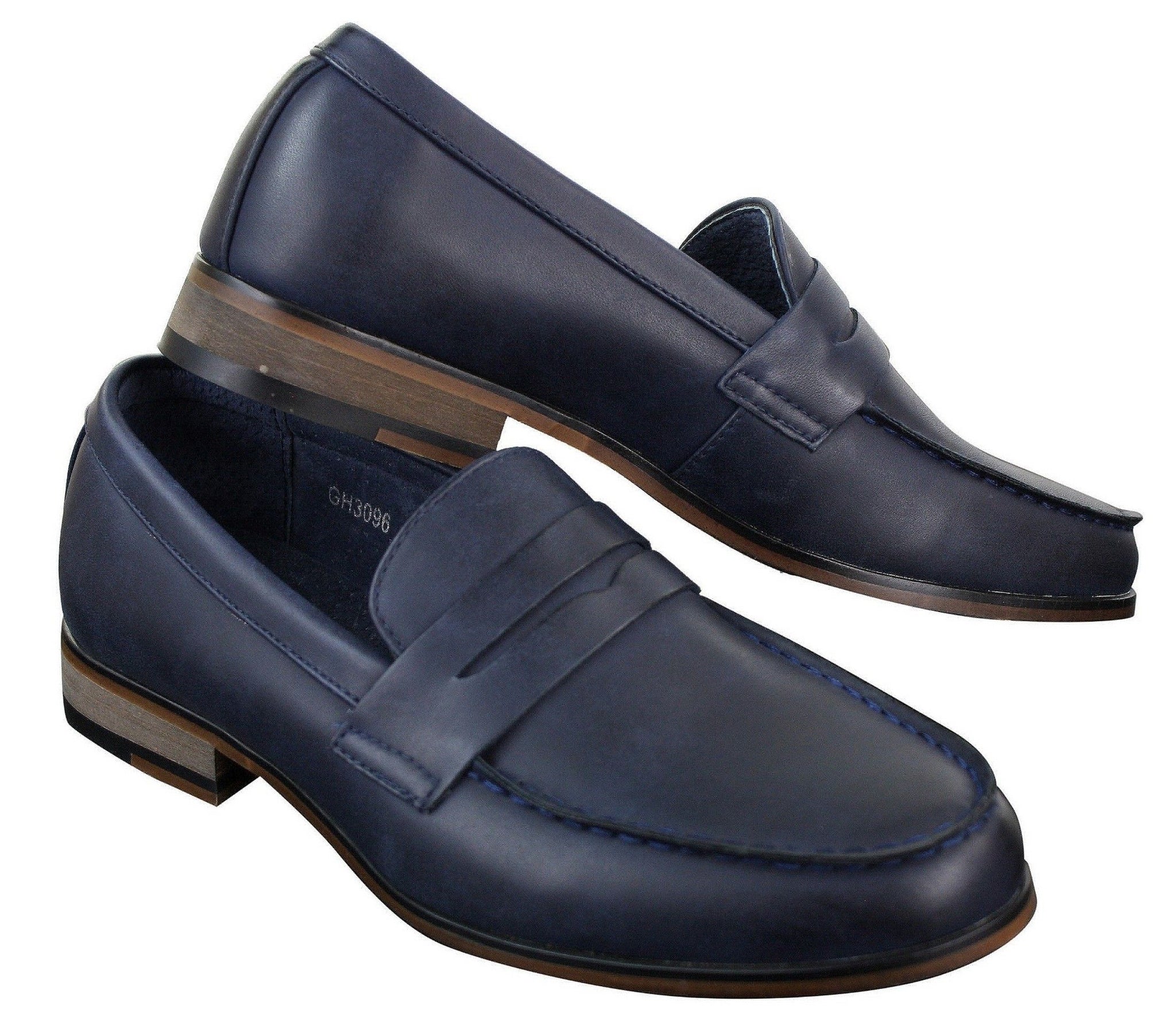 Miesten nupukkinahkaiset slip-on-loaferit mokkasiinit kengät vintage retro klassikko