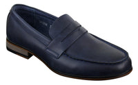 Miesten nupukkinahkaiset slip-on-loaferit mokkasiinit kengät vintage retro klassikko