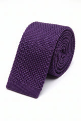 Miesten violetti neulottu solmio