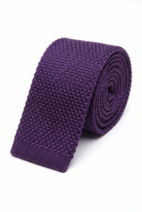 Miesten violetti neulottu solmio