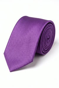 Miesten violetti kapea 6 cm yksivärinen solmio