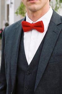 Miesten punainen tweed-rusetti