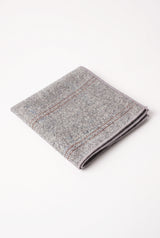 Miesten hopeinen tweed-taskuliina