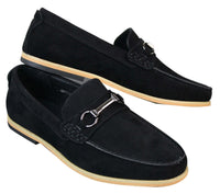 Miesten slip-on-solki Horsebit-ajokengät, retrotyyliset, rento mokkanahkaiset loaferit