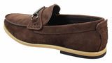 Miesten slip-on-solki Horsebit-ajokengät, retrotyyliset, rento mokkanahkaiset loaferit