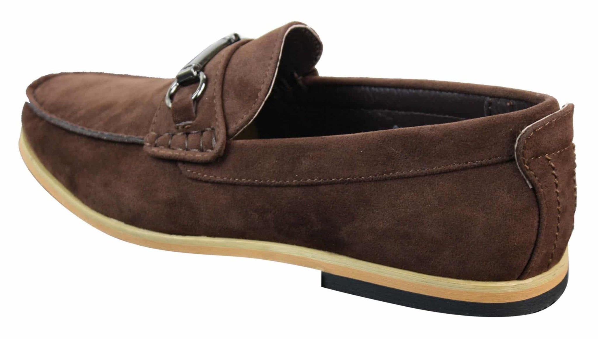 Miesten slip-on-solki Horsebit-ajokengät, retrotyyliset, rento mokkanahkaiset loaferit