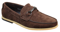 Miesten slip-on-solki Horsebit-ajokengät, retrotyyliset, rento mokkanahkaiset loaferit