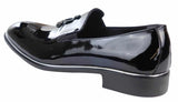 Miesten slip-on-kengät tupsuilla, joissa on metallireunus