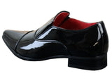 Miesten tyylikkäät muodolliset slip-on-kengät, valkoiset, kiiltävät lakkakengät, nahkavuori italialaiset