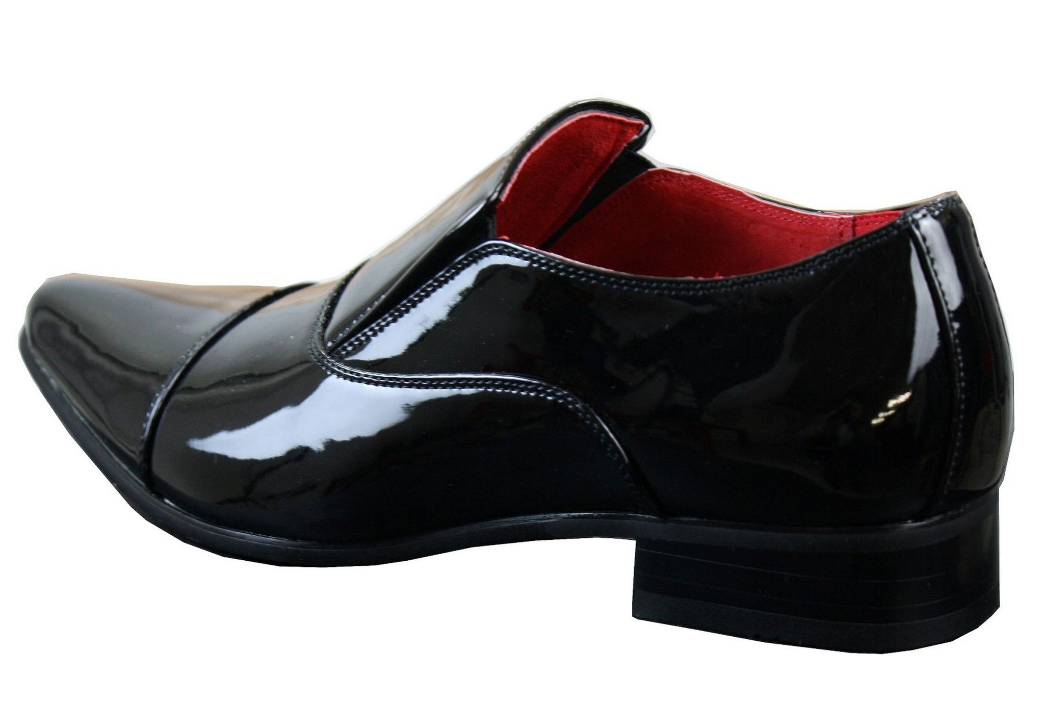 Miesten tyylikkäät muodolliset slip-on-kengät, valkoiset, kiiltävät lakkakengät, nahkavuori italialaiset