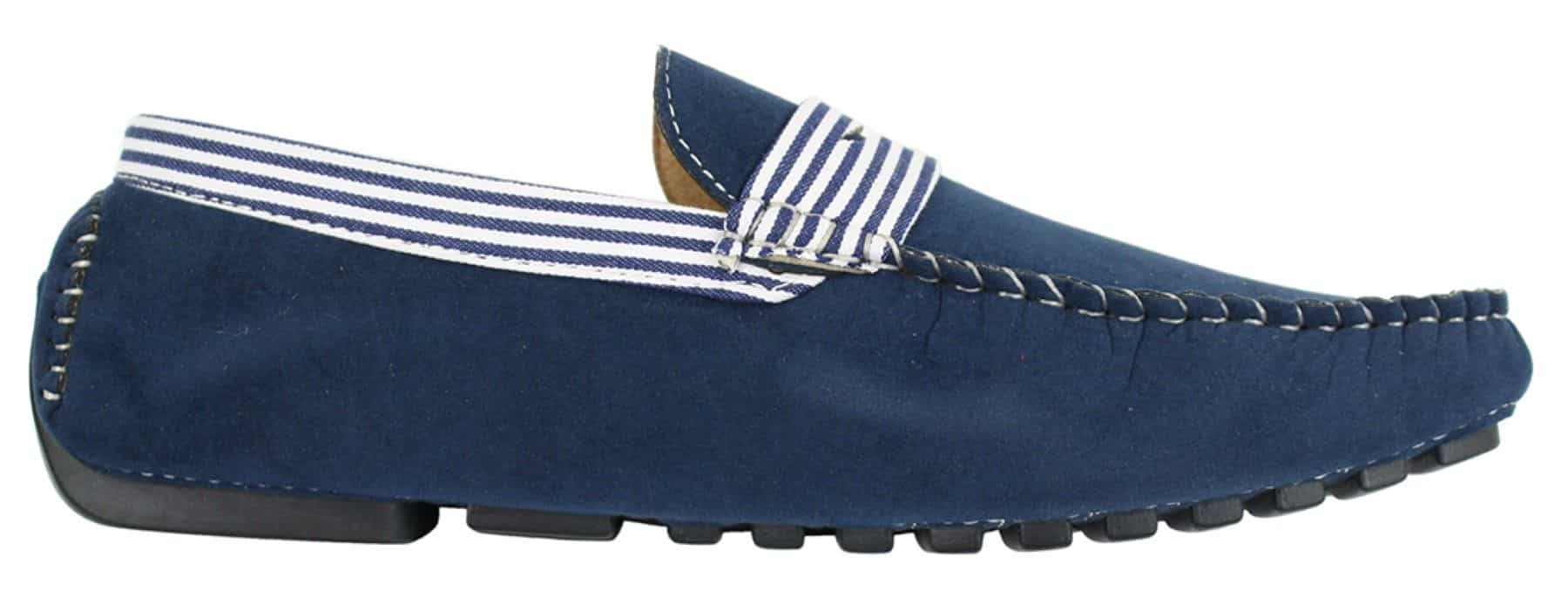 Miesten mokkanahkaiset veneilykengät raidallisella slip-on-kengät kesällä, älykkäät rentoa ulkoilua varten, italialaiset