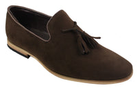 Miesten mokkanahkaiset loaferit, ajokengät, slip-on-tukan muotoilu, nahkaa, musta mukavuus