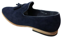 Miesten mokkanahkaiset loaferit, ajokengät, slip-on-tukan muotoilu, nahkaa, musta mukavuus