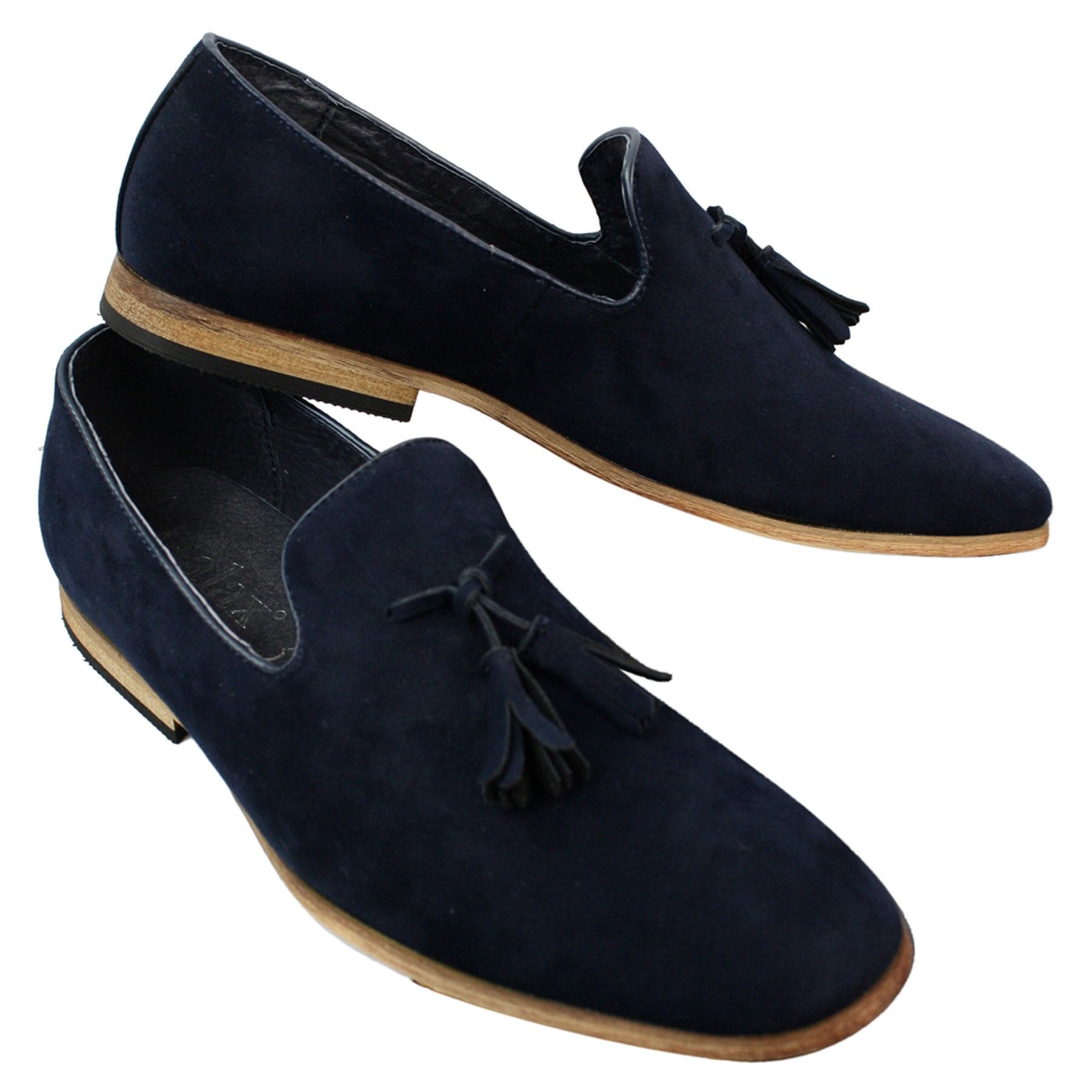 Miesten mokkanahkaiset loaferit, ajokengät, slip-on-tukan muotoilu, nahkaa, musta mukavuus