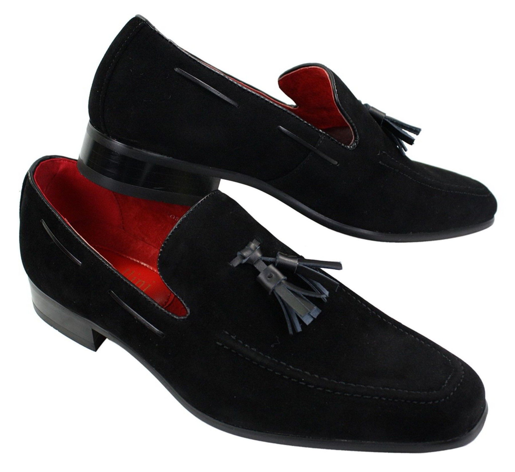 Miesten mokkanahkaiset loaferit, joissa on tupsukuvioinen nahkainen rento slip-on-kengät
