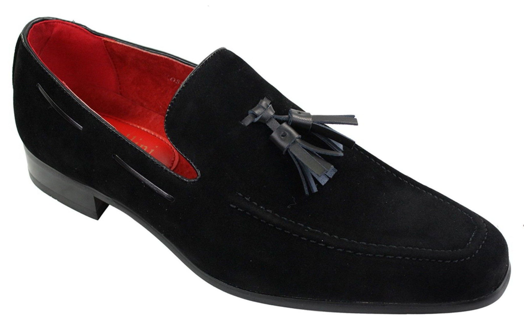 Miesten mokkanahkaiset loaferit, joissa on tupsukuvioinen nahkainen rento slip-on-kengät