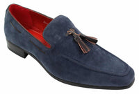 Miesten mokkanahkaiset loaferit, joissa on tupsukuvioinen nahkainen rento slip-on-kengät