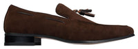 Miesten mokkanahkaiset loaferit, joissa on tupsukuvioinen nahkainen rento slip-on-kengät
