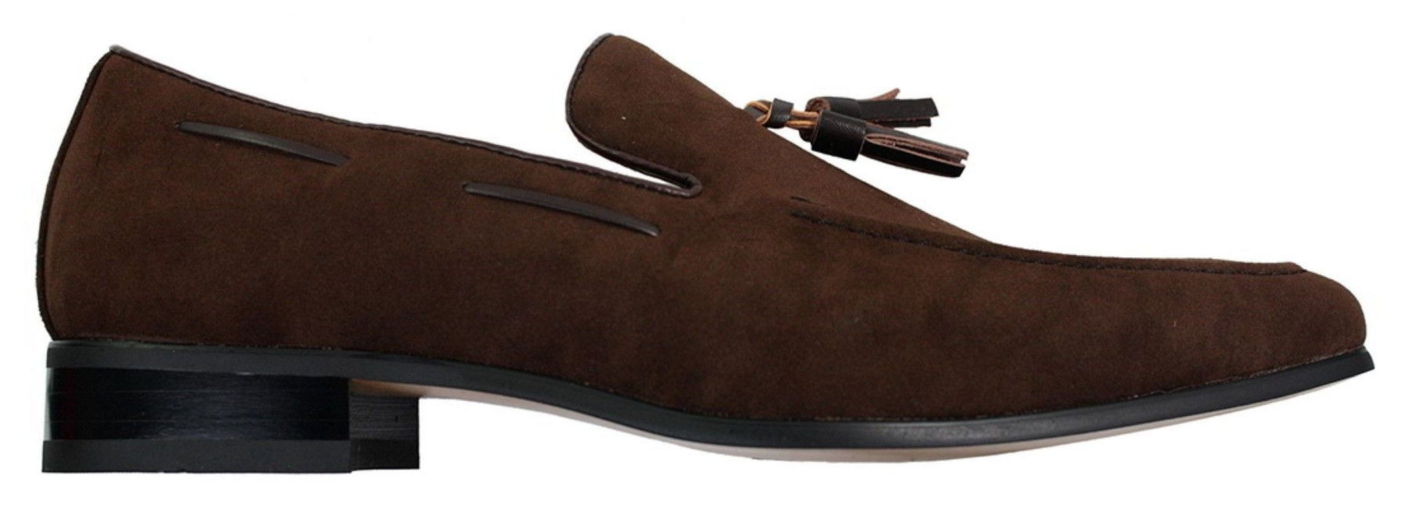 Miesten mokkanahkaiset loaferit, joissa on tupsukuvioinen nahkainen rento slip-on-kengät