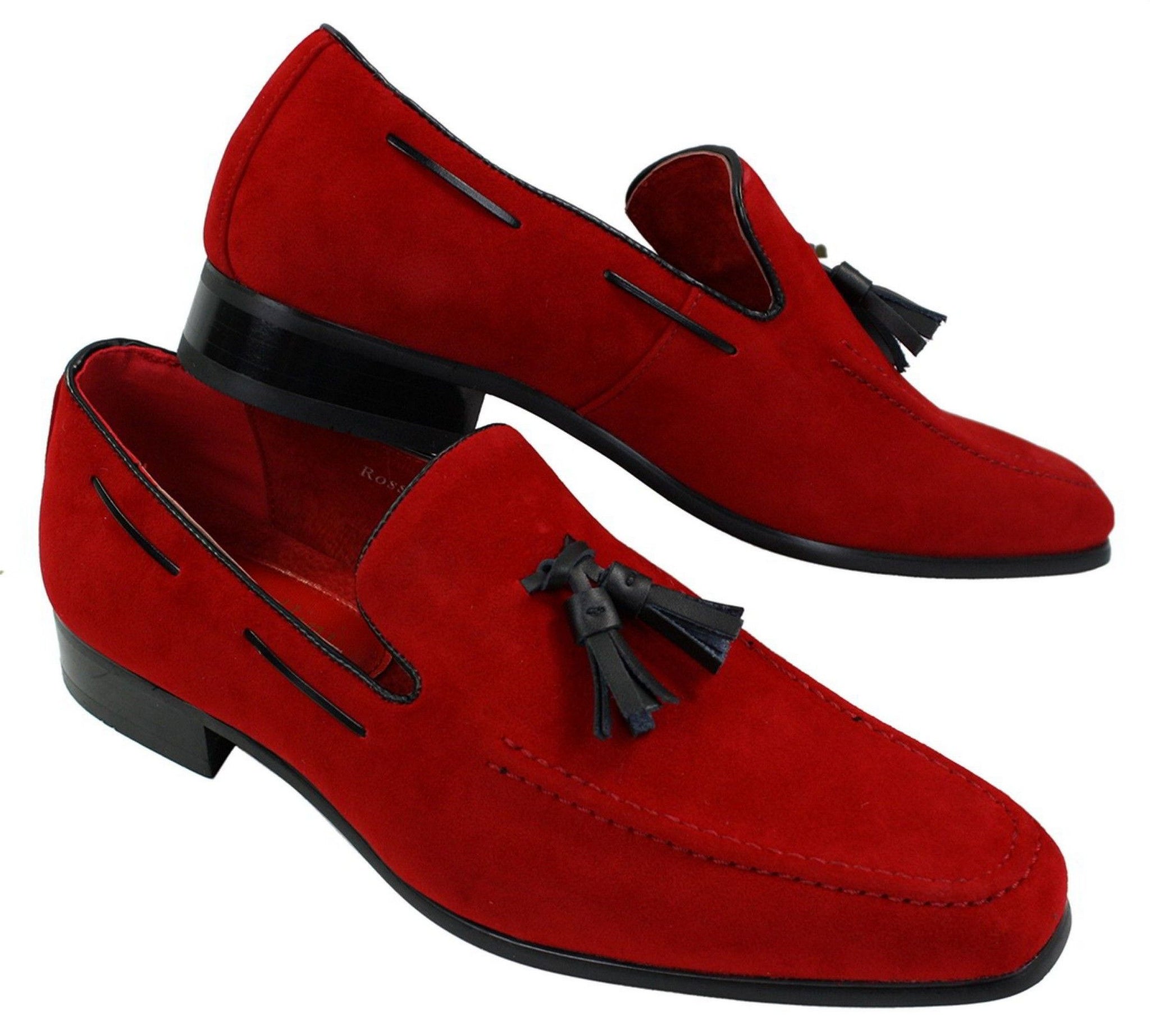 Miesten mokkanahkaiset loaferit, joissa on tupsukuvioinen nahkainen rento slip-on-kengät