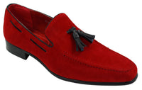 Miesten mokkanahkaiset loaferit, joissa on tupsukuvioinen nahkainen rento slip-on-kengät