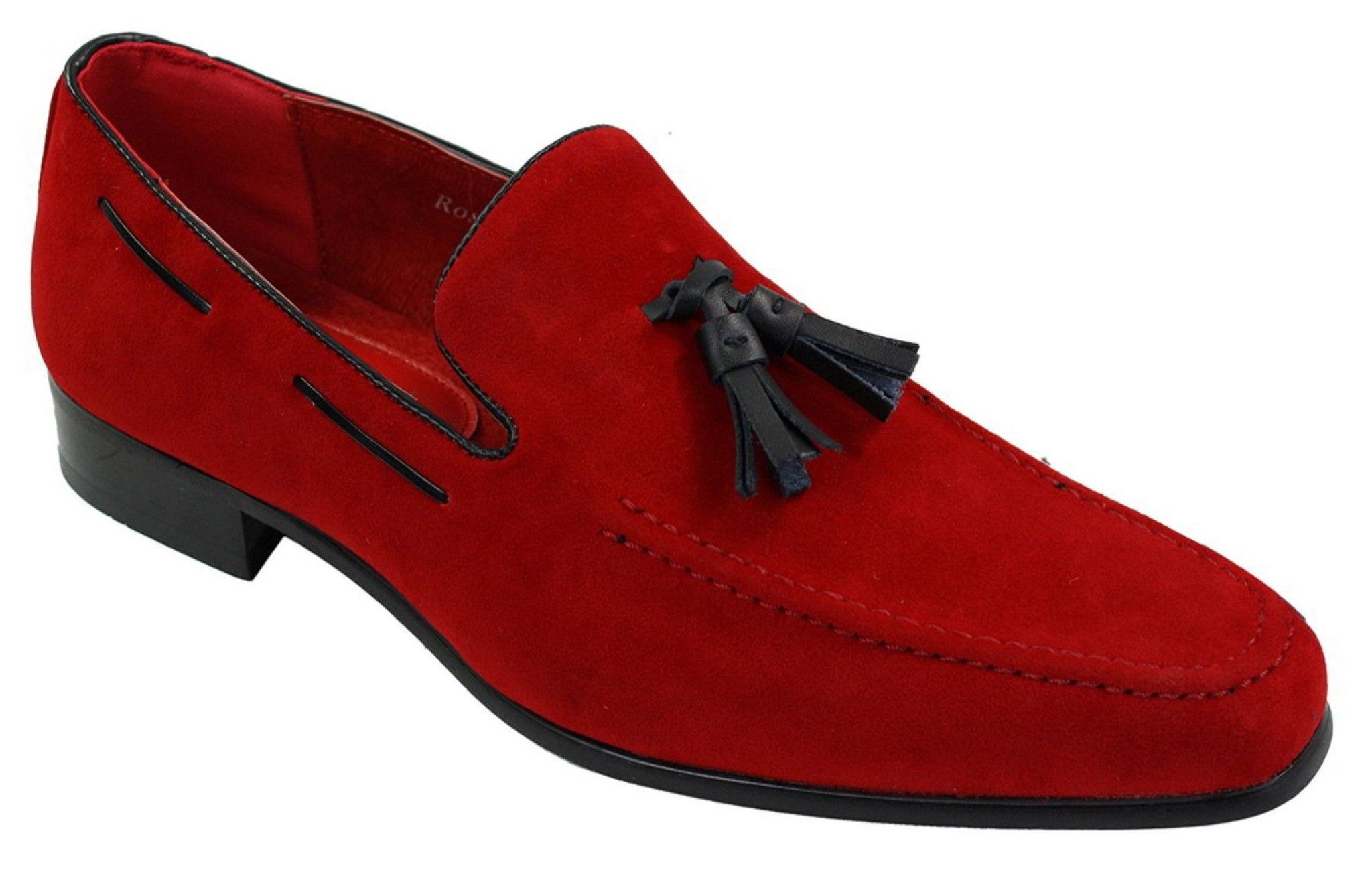Miesten mokkanahkaiset loaferit, joissa on tupsukuvioinen nahkainen rento slip-on-kengät