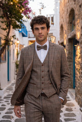 Miesten taupe-tweed-rusetti