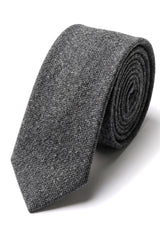 Miesten solmio- ja nenäliinasetti - harmaa tweed STZ23, yksi koko