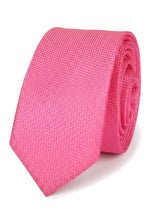 Miesten solmio taskussa, muodollinen, yksivärinen solmio - Fuksia