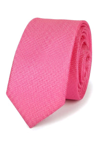 Miesten solmio taskussa, muodollinen, yksivärinen solmio - Fuksia