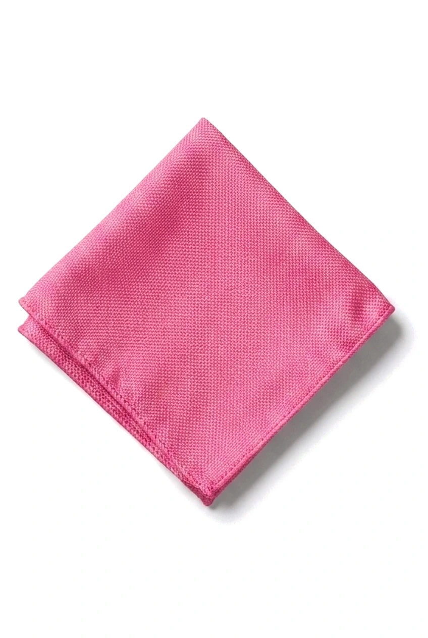 Miesten solmio taskussa, muodollinen, yksivärinen solmio - Fuksia