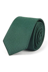 Miesten solmio taskulla ja neliöllä - muodollinen yksivärinen solmio - vihreä