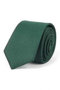 Miesten solmio taskulla ja neliöllä - muodollinen yksivärinen solmio - vihreä