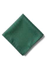 Miesten solmio taskulla ja neliöllä - muodollinen yksivärinen solmio - vihreä