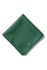 Miesten solmio taskulla ja neliöllä - muodollinen yksivärinen solmio - vihreä