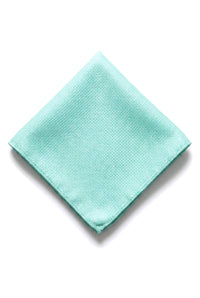 Miesten solmio taskukokoisella neliöllä, muodollinen yksivärinen solmio - Mintunvihreä