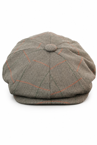 Miesten tweed-ruutukuvioinen Peaky Blinders -lippis