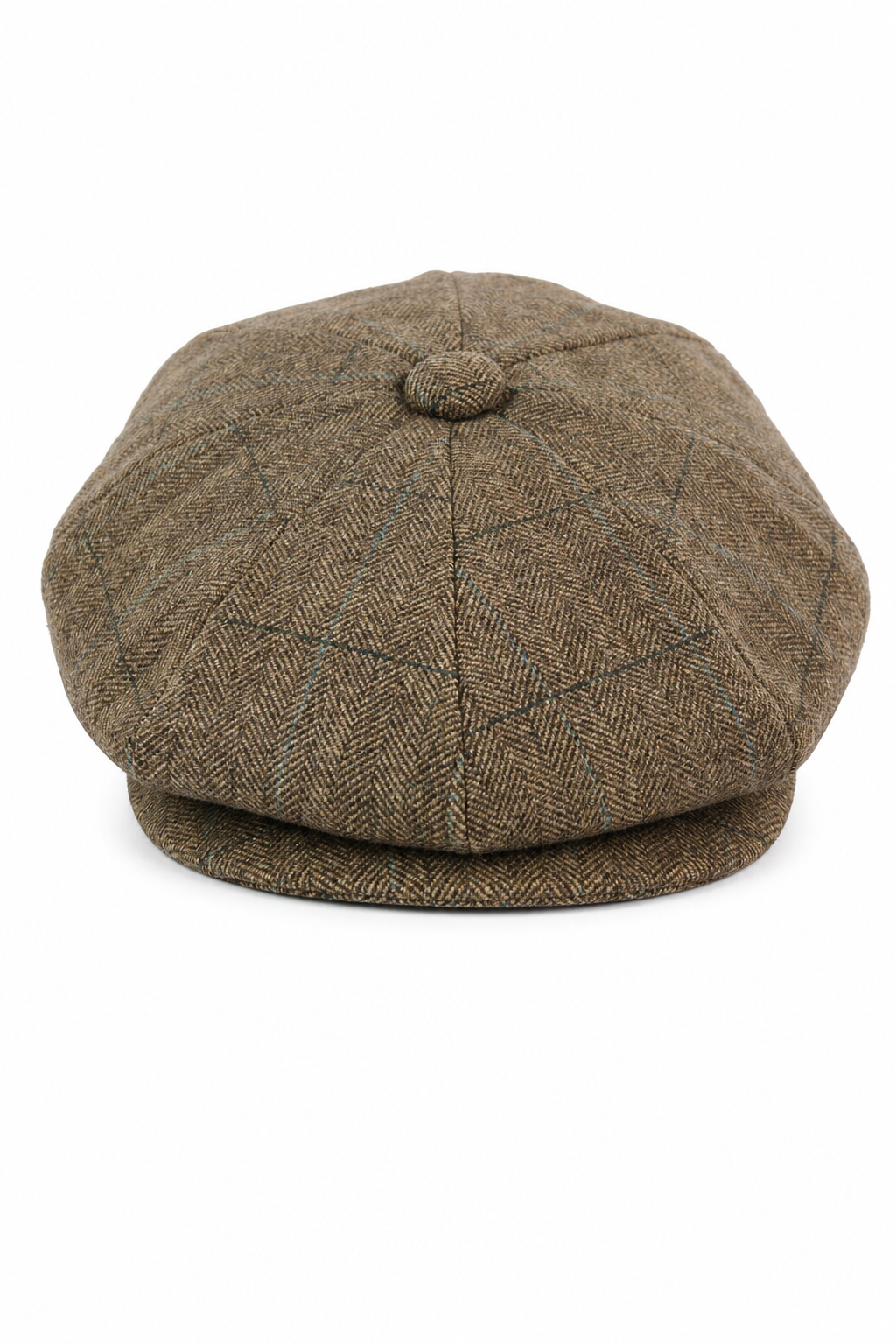 Miesten tweed-ruutukuvioinen Peaky Blinders -lippis