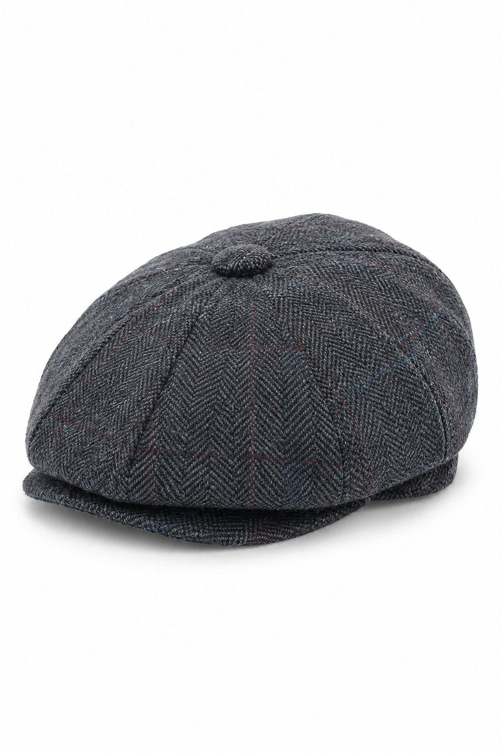 Miesten tweed-ruutukuvioinen Peaky Blinders -lippis