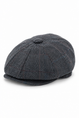 Miesten tweed-ruutukuvioinen Peaky Blinders -lippis