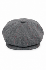 Miesten tweed-ruutukuvioinen Peaky Blinders -lippis